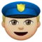 Polis: Mellanljus hudton emoji på iPhone (iOS 9.1)