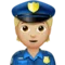 Police Officer: Medium-Light Skin Tone emoji on iPhone