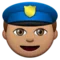 Police Officer: Medium Skin Tone emoji on Apple iOS 9.0