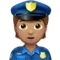 Police Officer: Medium Skin Tone emoji on Apple iOS 13.2