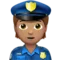 Police Officer: Medium Skin Tone emoji on iPhone