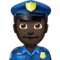 Polis: Mörk hudton emoji på iPhone (iOS 12.2)