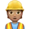Construction Worker: Medium Skin Tone emoji on iPhone