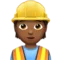 Treballador de la construcció: To de pell mitjà-fosc emoji a Apple iOS 14.6