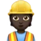 Treballador de la construcció: To de pell fosc emoji a Apple iOS 16.4