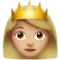 Prinsesse: Middels lys hudtone emoji på Apple iOS 10.0