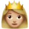 Princess: Medium-Light Skin Tone emoji on Apple iOS 10.2