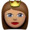 Princess: Medium Skin Tone emoji on Apple iOS 8.3