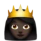 Πριγκίπισσα: Σκούρος τόνος δέρματος emoji στο iPhone (iOS 11.1)