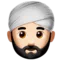 Person som bär turban: Ljus hudton emoji på iPhone (iOS 12.2)