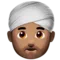 Person som bär turban: Mellanfärgad hudton emoji på iPhone (iOS 12.2)