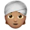 Person Wearing Turban: Medium Skin Tone emoji on iPhone