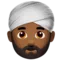 Person som bär turban: Mellanmörk hudton emoji på iPhone (iOS 11.2)