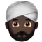 Person Wearing Turban: Dark Skin Tone emoji on iPhone (iOS 12.1)