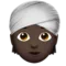 Orang yang Mengenakan Sorban: Warna Kulit Gelap emoji di iPhone (iOS 14.5)