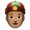 Άτομο με σκούφο: Μεσαίος τόνος δέρματος emoji στο iPhone (iOS 10.0)
