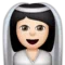 戴面纱的人：肤色较浅 iPhone 上的表情符号 (iOS 8.3)