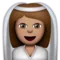 Person med slöja: Mellanfärgad hudton emoji på iPhone (iOS 9.1)