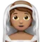 Άτομο με πέπλο: Μεσαίος τόνος δέρματος emoji στο iPhone (iOS 17.4)