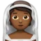 Person with Veil: Medium-Dark Skin Tone emoji on iPhone