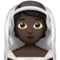 Orang Berkerudung: Warna Kulit Gelap emoji di iPhone (iOS 14.5)