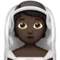 Άτομο με πέπλο: Σκούρος τόνος δέρματος emoji στο iPhone (iOS 17.4)