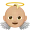 Baby Angel: Medium-Light Skin Tone emoji on iPhone
