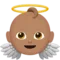 Μωρό Άγγελος: Μεσαίος Τόνος Δέρματος emoji στο iPhone (iOS 17.4)