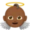 Baby Angel: Medium-Dark Skin Tone emoji on iPhone