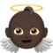 Μωρό Άγγελος: Σκούρος Τόνος Δέρματος emoji στο iPhone (iOS 10.0)
