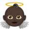 Μωρό Άγγελος: Σκούρος Τόνος Δέρματος emoji στο iPhone (iOS 17.4)