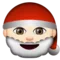 Jultomten: Ljus hudton emoji på iPhone (iOS 9.1)
