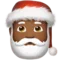 Santa Claus: Medium-Dark Skin Tone emoji on iPhone (iOS 14.6)