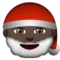 Jultomten: Mörk hudton emoji på iPhone (iOS 9.1)