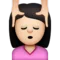 Person Getting Massage: Light Skin Tone emoji on Apple iOS 8.3