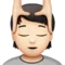 接受按摩者：肤色较浅 iPhone 上的表情符号 (iOS 13.3)