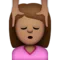 Person som får massage: Mellan hudton emoji på iPhone (iOS 9.1)
