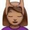 Person som får massage: Mellan hudton emoji på iPhone (iOS 12.2)