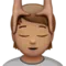接受按摩者：中等肤色 iPhone 上的表情符号 (iOS 13.3)