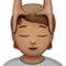 Person Getting Massage: Medium Skin Tone emoji on iPhone