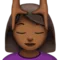Person Getting Massage: Medium-Dark Skin Tone emoji on Apple iOS 11.2
