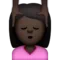 Person Getting Massage: Dark Skin Tone emoji on Apple iOS 8.3