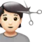 Orang yang Sedang Potong Rambut: Warna Kulit Terang emoji di iPhone (iOS 14.5)