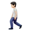 Orang Berjalan: Warna Kulit Terang emoji di iPhone (iOS 14.5)