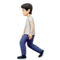 Person Walking: Light Skin Tone emoji on iPhone