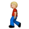 Persona caminant: to de pell mitjà-clar emoji a Apple iOS 9.1