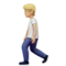 Person Walking: Medium-Light Skin Tone emoji on Apple iOS 16.4