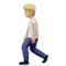 Person Walking: Medium-Light Skin Tone emoji on iPhone