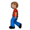Person Walking: Medium Skin Tone emoji on Apple iOS 8.3