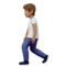 Person Walking: Medium Skin Tone emoji on Apple iOS 14.6